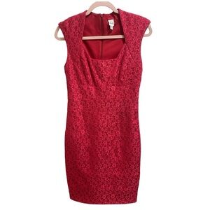 Sangria Pink Floral Lace Dress,‎ size 4